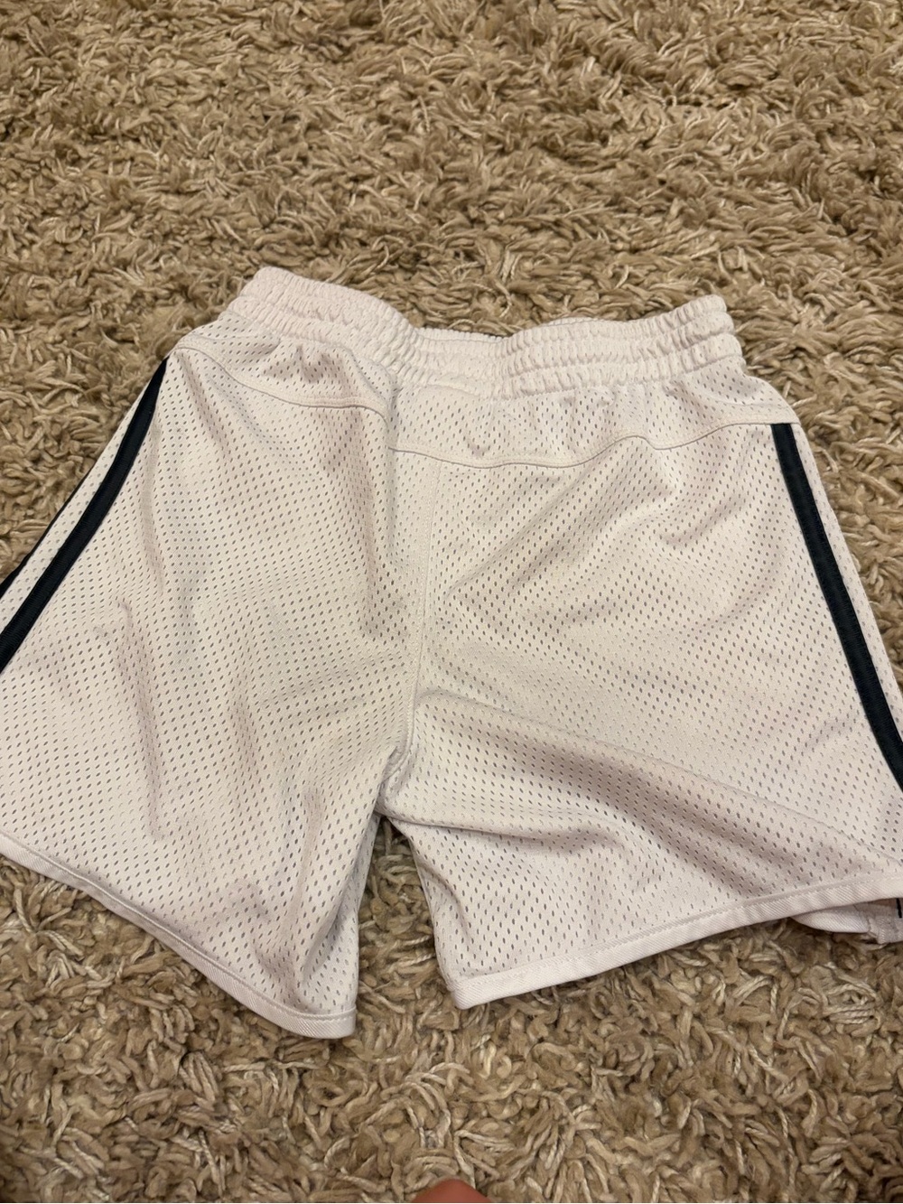 adidas White Mesh Athletic Shorts